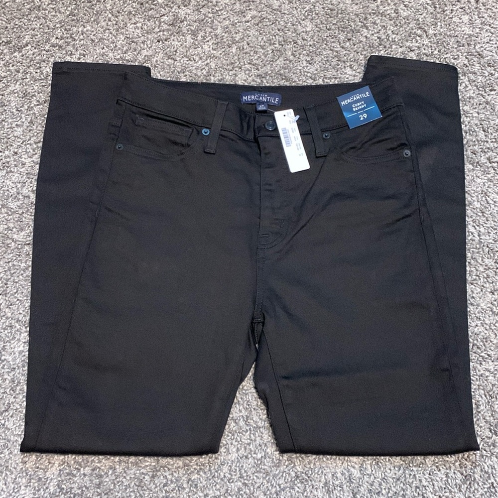 J. Crew Mercantile Black Curvy 10” Highest Skinny Jean Sz 29